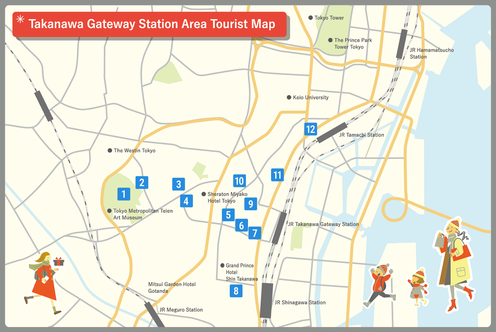 Takanawa Gateway Station Area Tourist Map